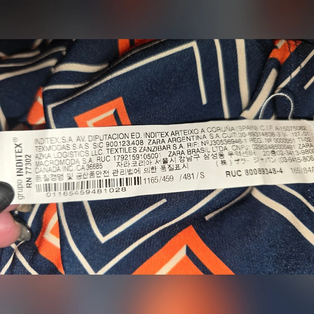 ZARA NWT Geometric Printed Tunic Mini Dress Women's Size Small - Picture 10 of 10